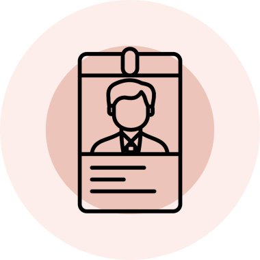 Kimlik kartı. Basit resimleme