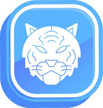 kedi simgesi dijital illüstrasyon