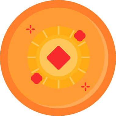 Kumarhane kumar çipi simgesi düz stil