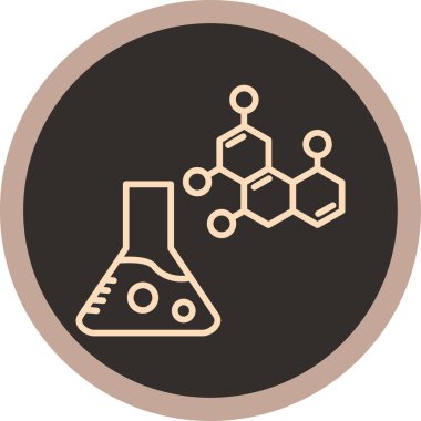 DNA moleküllü kimyanın vektör simgesi