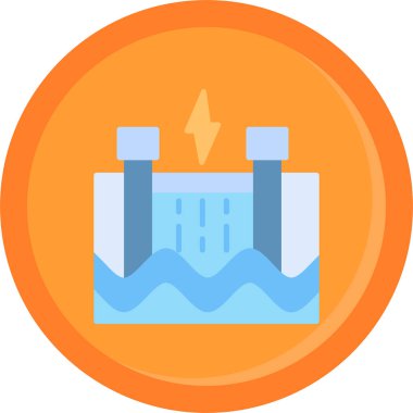 Su. Web simgesi basit illüstrasyon