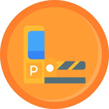 Park ediyor. Web simgesi basit illüstrasyon