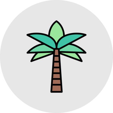 Palmiye ağacı. Basit simge