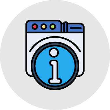 kamera vektörü renk çizgisi simgesi