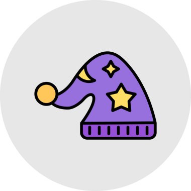 Kolayca düzenleyebilen ve düzenleyebilen Noel şapkası vektör simgesi