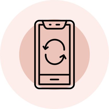 mobil uygulama simgesi, vektör illüstrasyonu