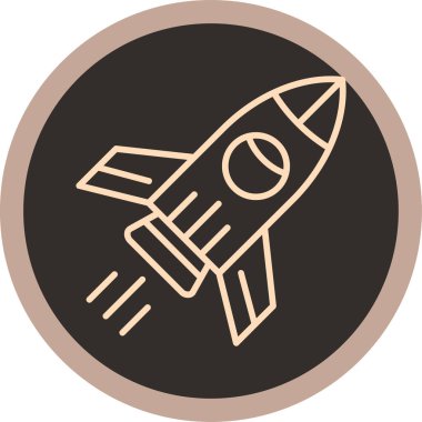 Uzay gemisi simgesi vektör illüstrasyonu