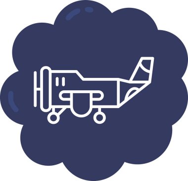 düzlem simgesinin vektör illüstrasyonu