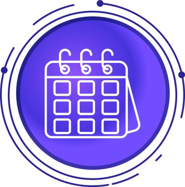 Takvim simgesi, vektör çizimi