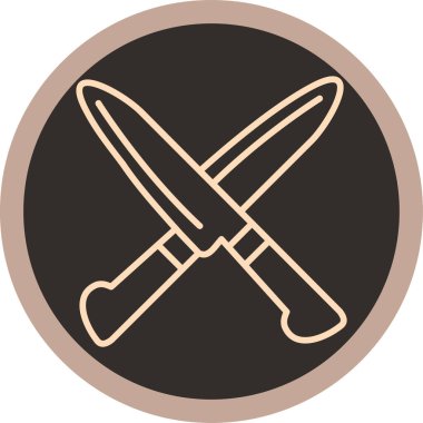 Kılıç. Web simgesi basit illüstrasyon