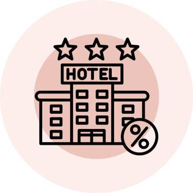 Otel simgesi vektör illüstrasyonu