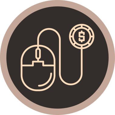 Fiş. Web simgesi basit illüstrasyon