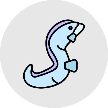 Balık simgesinin vektör illüstrasyonu