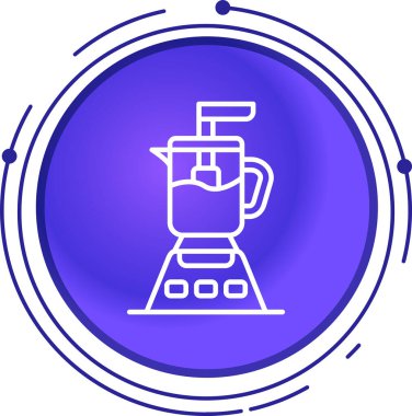 Beyaz arkaplanda mavi kahve fincanı simgesi izole edilmiş. Bardak bardak. Sıcak kahve. vektör illüstrasyonu