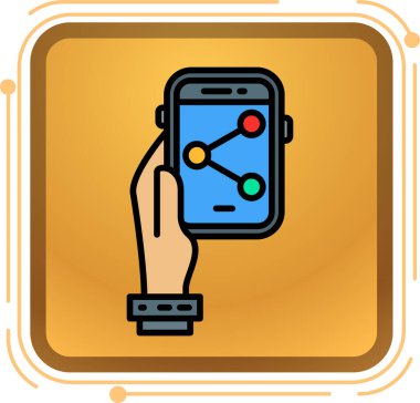 akıllı telefon simgesi vektör illüstrasyonu