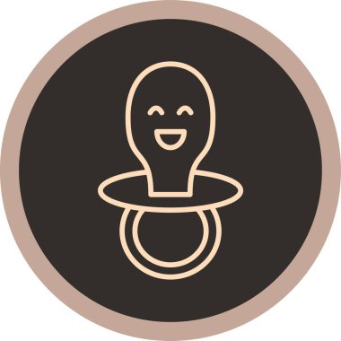 Tatlı bir kadın çizgi film ikonunun vektör çizimi