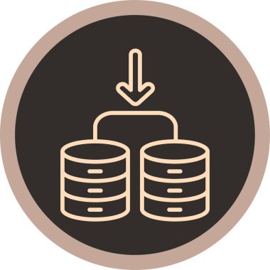 veritabanı. Web simgesi basit illüstrasyon