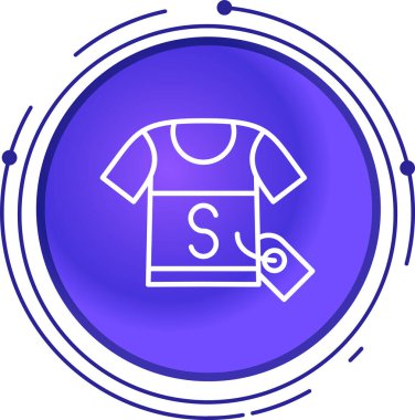 Bir tişörtün modern simgesinin vektör çizimi