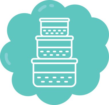 Kek. Web simgesi basit illüstrasyon