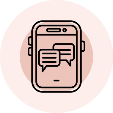 Akıllı telefon simgesinin vektör illüstrasyonu