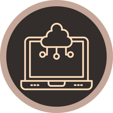 Bulut hesaplama simgesi. vektör illüstrasyonu