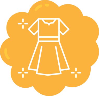 Kıyafetler. Web simgesi basit illüstrasyon