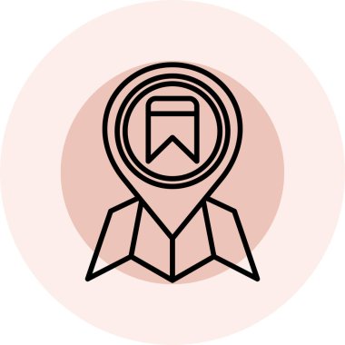 rozet vektör renk çizgisi simgesi