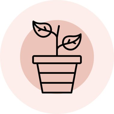 Bir çiçek simgesinin vektör illüstrasyonu