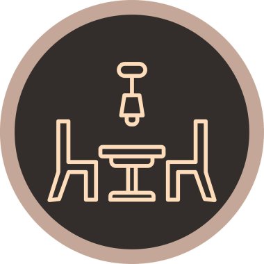 Bir sandalye simgesinin vektör illüstrasyonu