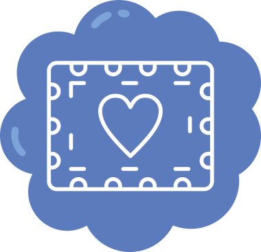 Kalp. Web simgesi basit tasarım