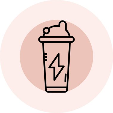 Yıldırım simgesi ile izole edilmiş bir pil simgesi çizimi