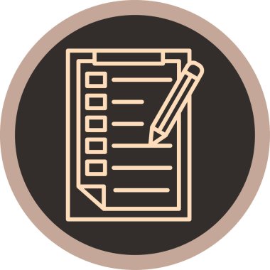 Bir belge simgesinin vektör illüstrasyonu