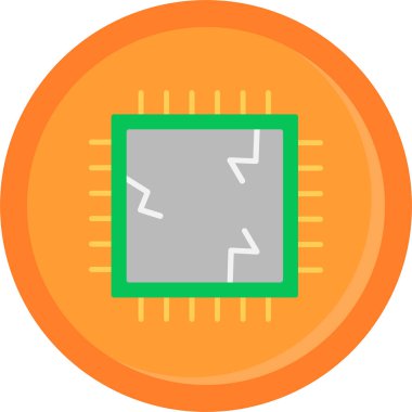 Yeşil ve beyaz bir ikonun vektör illüstrasyonu