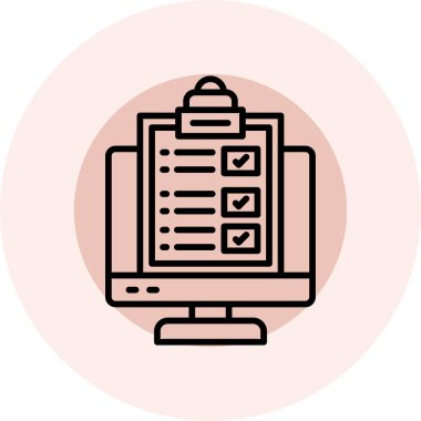 Kontrol listesi simgesinin vektör illüstrasyonu