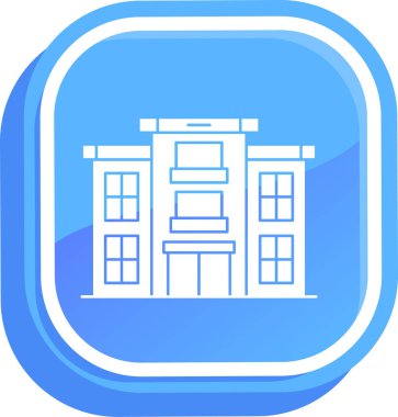 Bina. Web simgesi basit illüstrasyon
