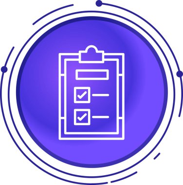 Kontrol listesi simgesi vektör illüstrasyonu