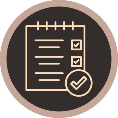 Kontrol listesi simgesi vektör illüstrasyonu