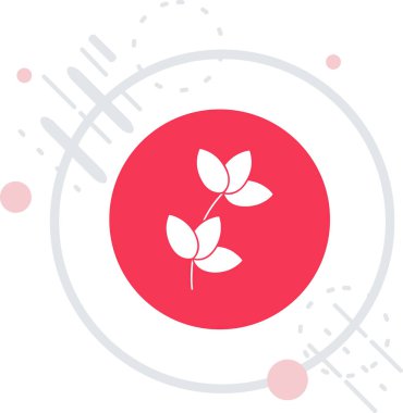 beyaz arkaplanda izole edilmiş renk çiçek simgesi. Soyut çember rastgele şekiller. vektör illüstrasyonu