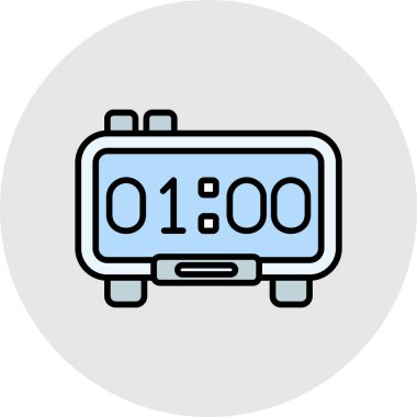 Saat simgesinin vektör illüstrasyonu