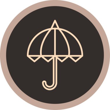 Şemsiye. Web simgesi basit illüstrasyon