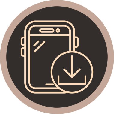 vektör mobil illüstrasyon simgesi