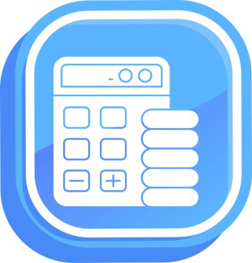 Hesap makinesi. Web simgesi basit illüstrasyon