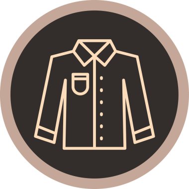 Ceket simgesinin vektör illüstrasyonu