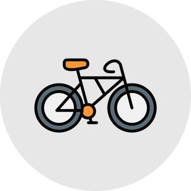 Bisiklet renkli vektör simgesi