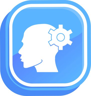 beyin ikonu vektör illüstrasyonu