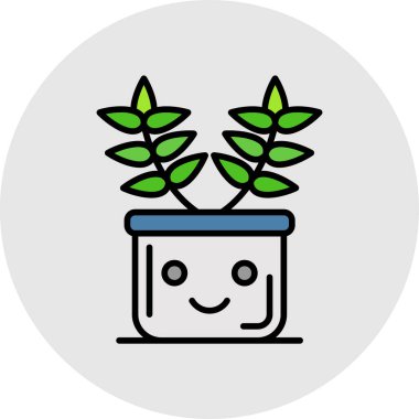 bitki simgesi vektör illüstrasyonu