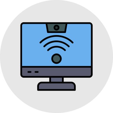 Bilgisayar. Web simgesi basit illüstrasyon