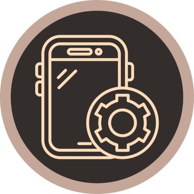 Moda tasarımı izole edilmiş arka planda cep telefonu simgesi