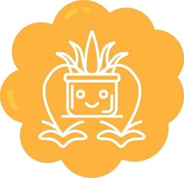 Kaktüs. Web simgesi basit illüstrasyon