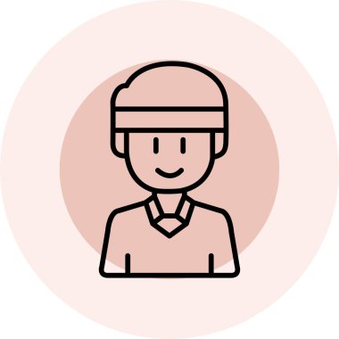 avatar erkek kişi vektör illüstrasyonu